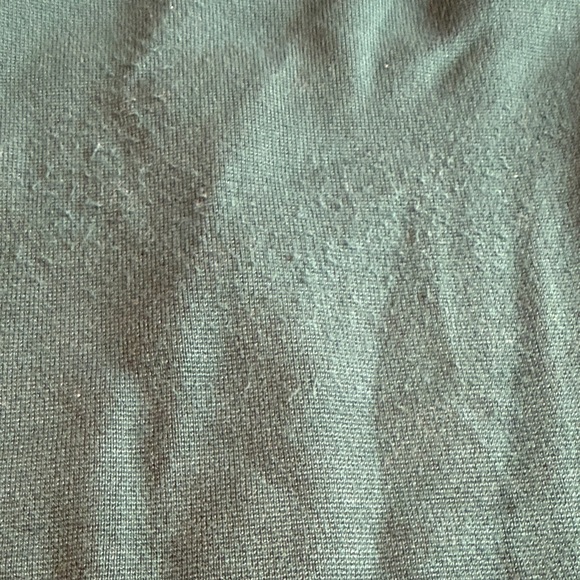 Abercrombie & Fitch Teal Ribbed Square Neck Knit Sweater Crop Front Zip Size S - Picture 12 of 12